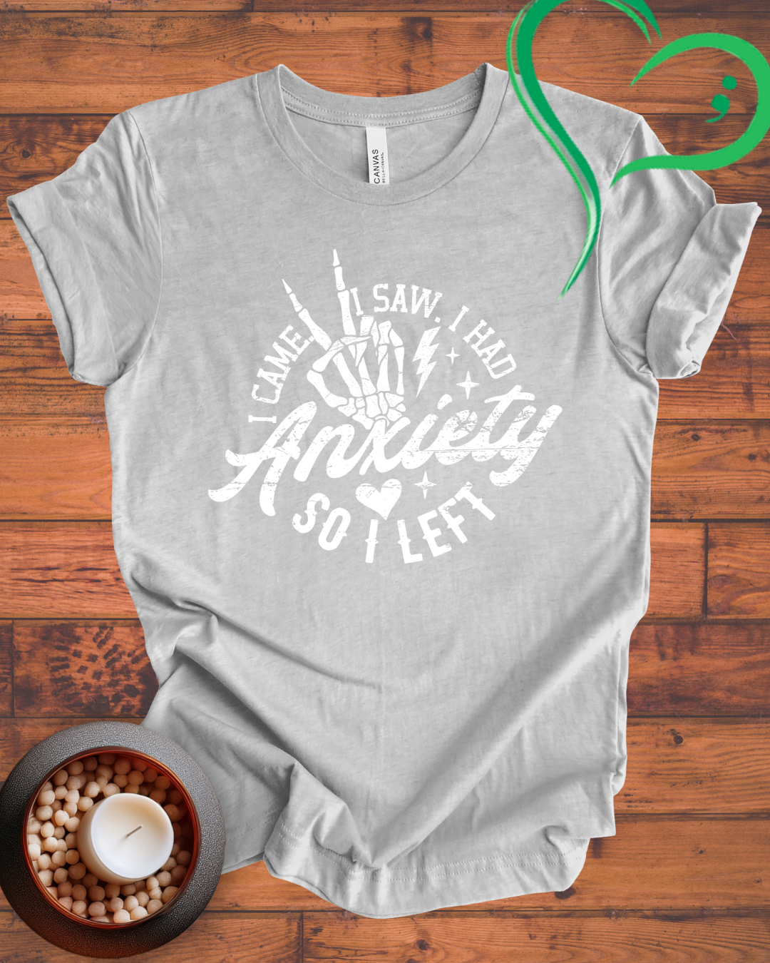 I Came I Saw I Had Anxiety So I Left White Print T-shirt