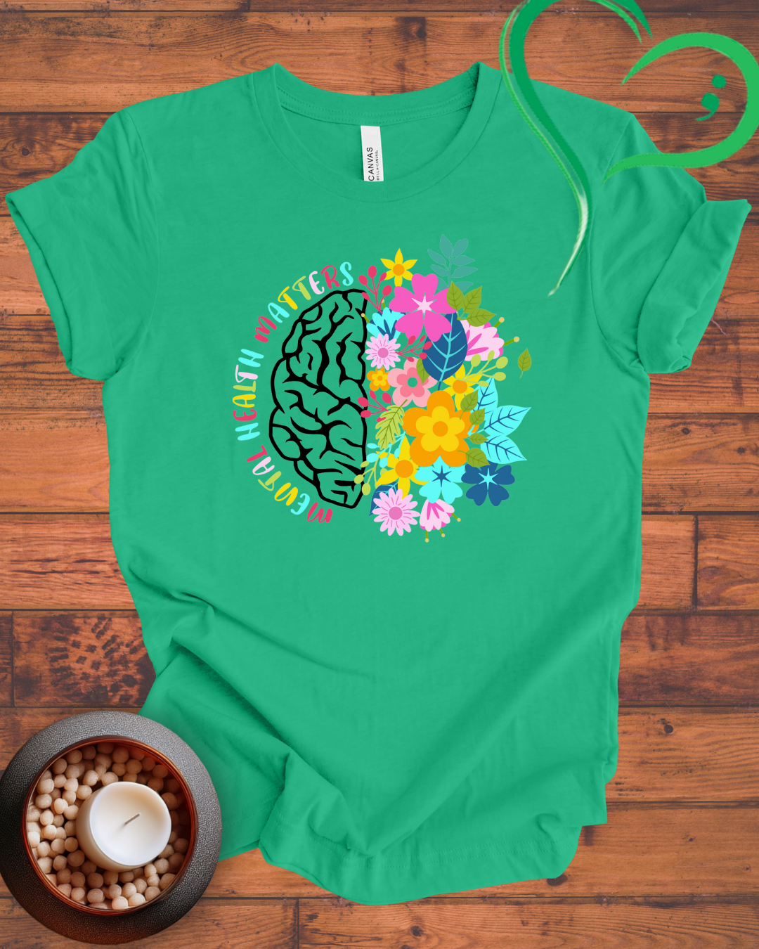 Flowers Mental Health Matters T-shirt