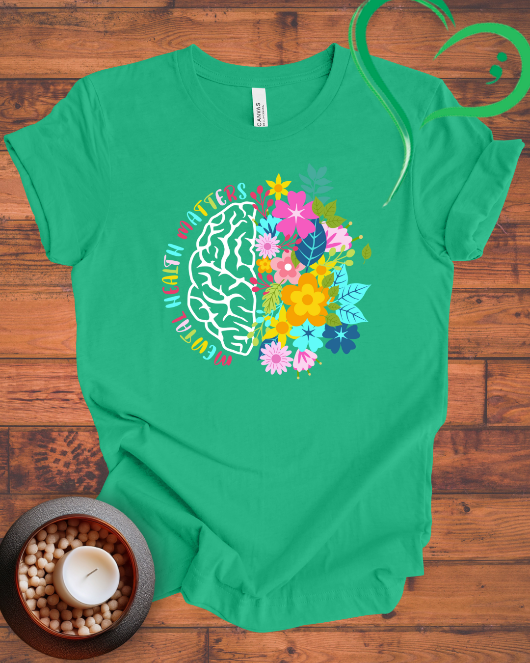 Flowers Mental Health Matters T-shirt