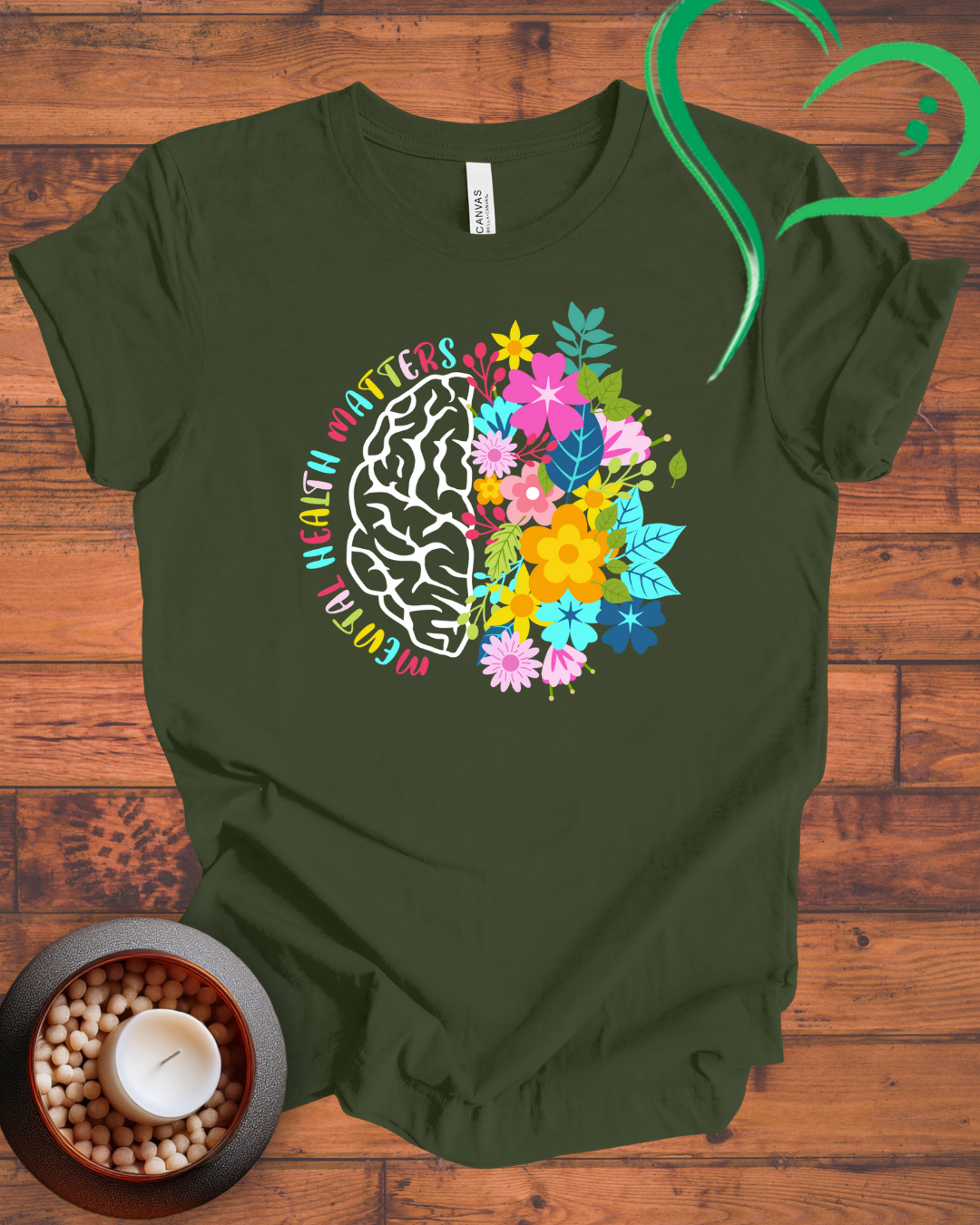 Flowers Mental Health Matters T-shirt