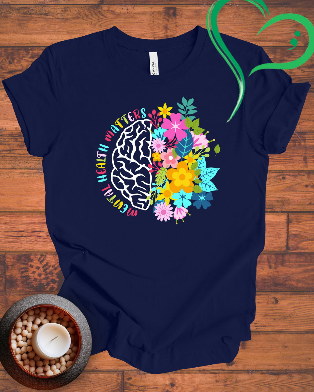 Flowers Mental Health Matters T-shirt