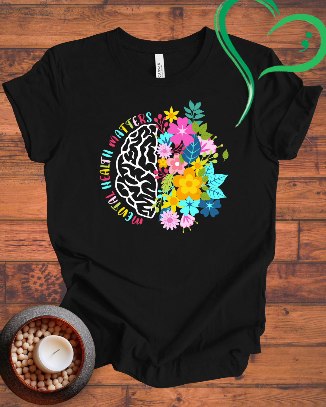Flowers Mental Health Matters T-shirt