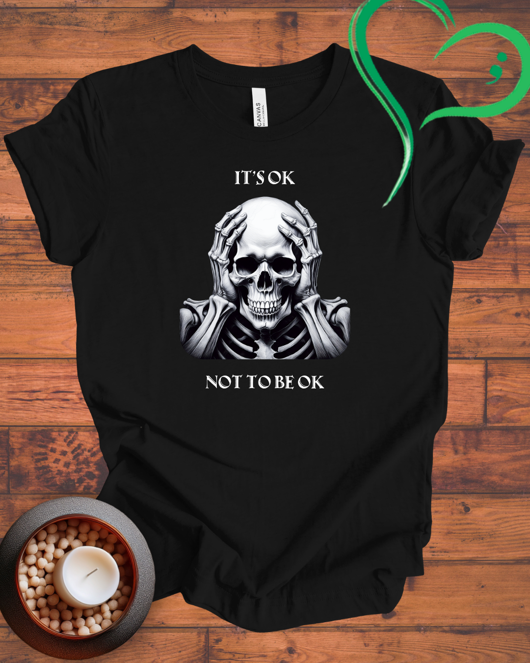 It's OK Skull Black T-Shirt